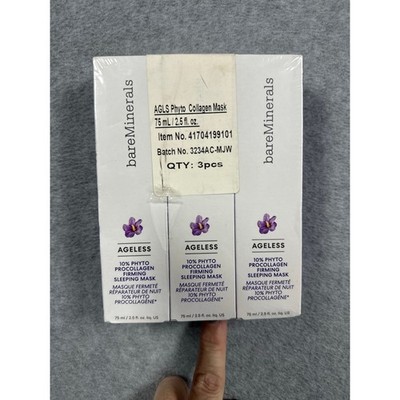 bareMinerals Ageless 10% Phyto ProCollagen Firming Sleeping Mask 2.5oz Lot of 3