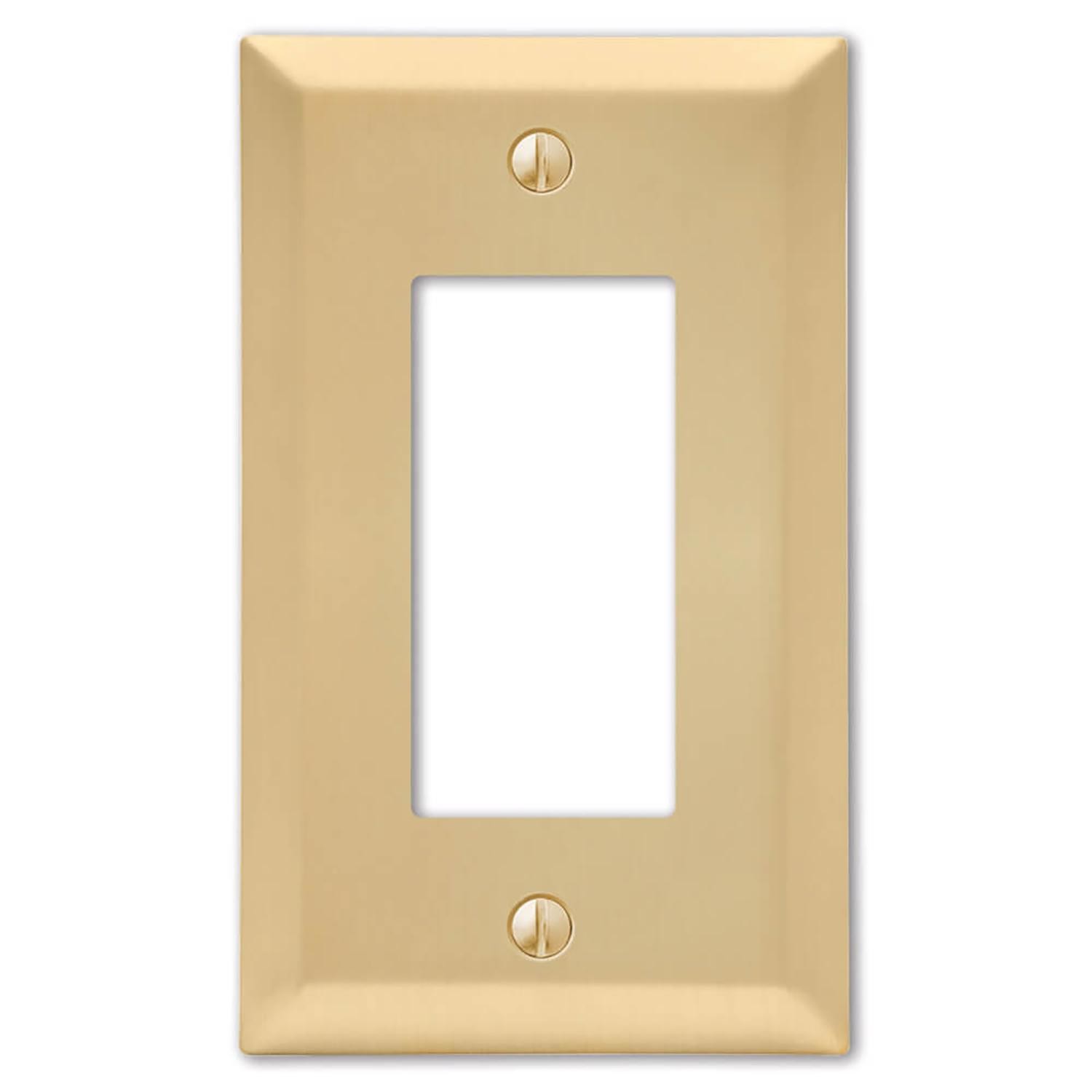 Amerelle 163RSB Century Satin Brass 1-Gang Stamped Steel Rocker Wall Plate