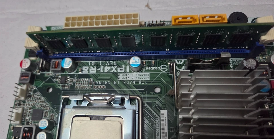 PEGATRON IPX41-R3 rev1.01 SKT775 Motherboard E6600 CPU 2GB DDR3 w/IOP SN3012A997 - Image 4 of 4