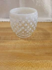 Fenton Glass White Opalescent Hobnail 3" Small Tumbler Votive Candleholder
