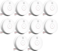 SITERWELL Smoke Detector Hardwired Interconnected Smoke Detector 10 Pack