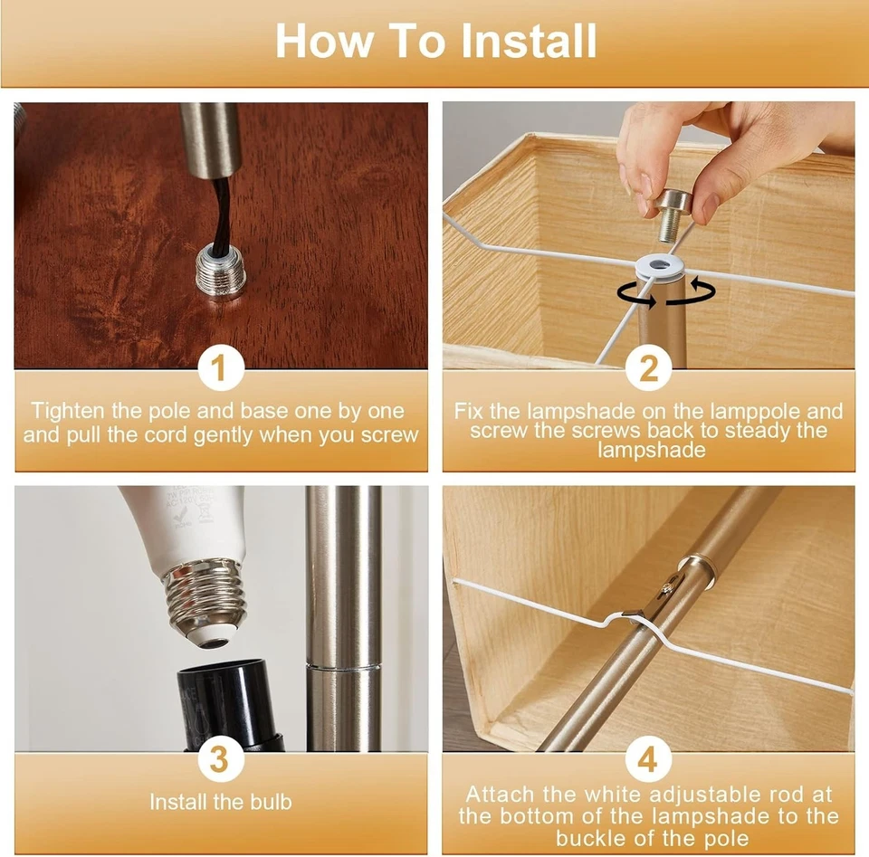 65" Rice Paper Floorlamp, Modern Lamp, Noguchi Lamp, Akari Japanese Lantern Lamp - Image 4 of 4