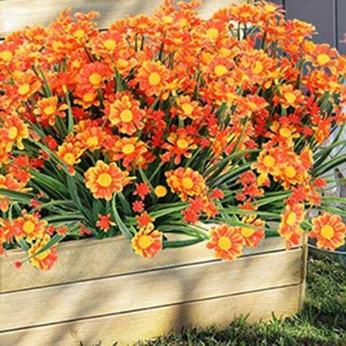 Flores artificiales de plástico 1 cintura ecológicas hojas verdes falsas Home Part - Imagen 8 de 18