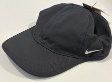 NWT Nike Featherlight Cap, Gray, Hook And Strap Closure