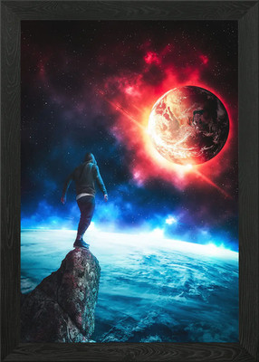 Discover Space Framed Wall Art Poster Canvas Print Picture