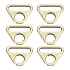 6Pcs 0.98 Inch Triangle Buckle Adjuster D Ring Triangle Buckles Light Bronze