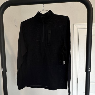 Ten Thousand Over Zip 1/4 Zip Mock Neck Long Sleeve Pullover Black Men's M