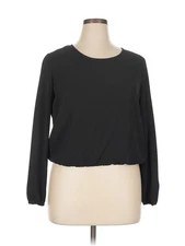 Olive and Oak Women Black Long Sleeve Top XL