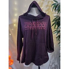 Cabela's Outdoors EST 1961 Marled Purple Pullover Hoodie Sweatshirt Womens M