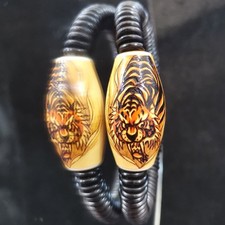 Handmade Natural Barrel Bead Bracelet Vintage Wrist Jewelry For Men Women 1pc