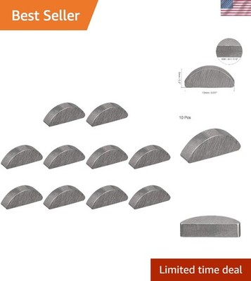 Precision Engineered Woodruff Keys - 10 Pack of 3mm x 5mm x 13mm Steel