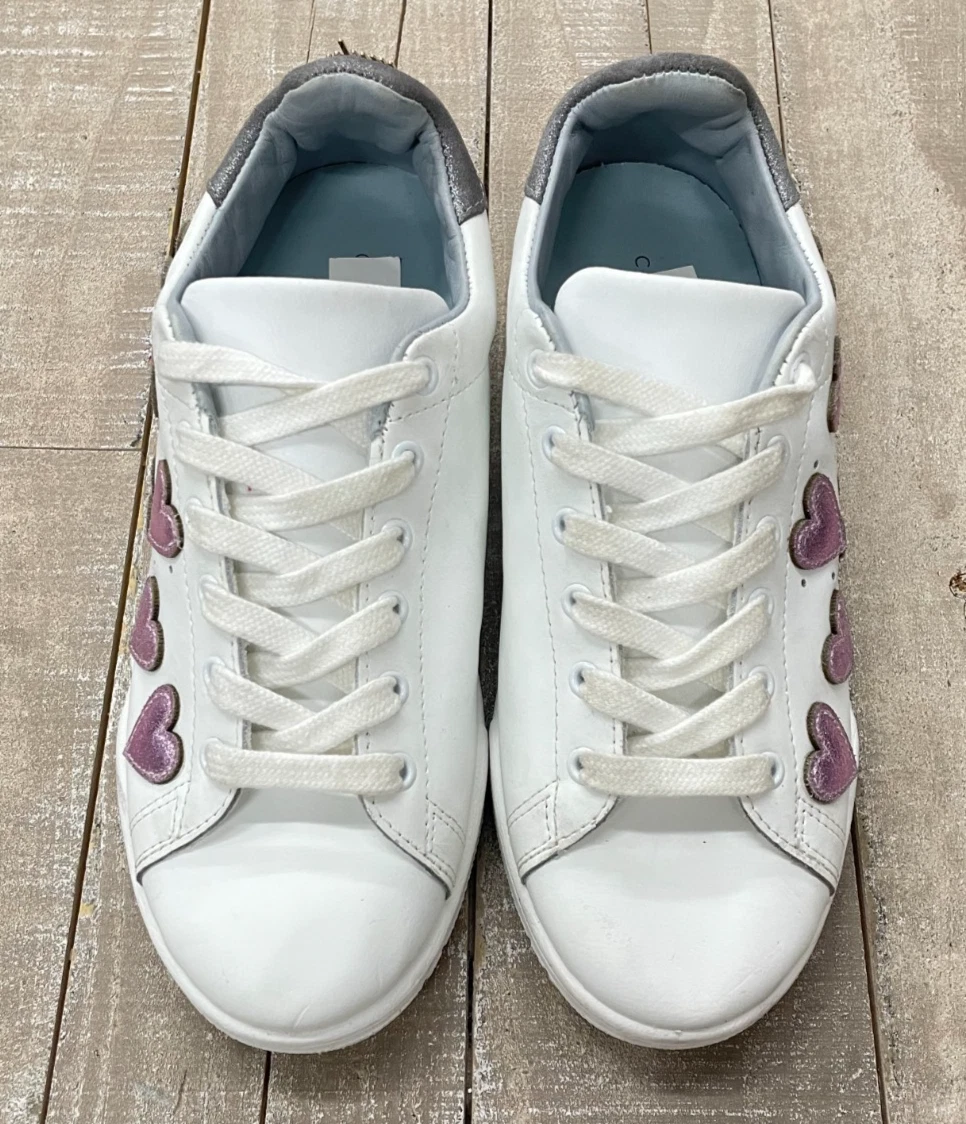 adidas gazelle silver green womens Sneakers Chiara Ferragni Eye Fly-White Leather Glitter Tp