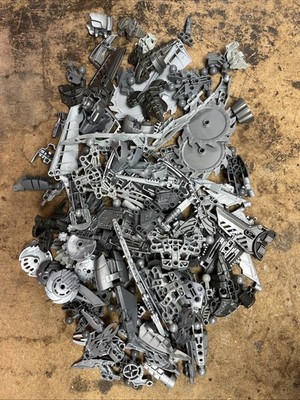 Bionicle Lego Technic Hero Factory Large Lot Flat Gray Pearl Dark Bluish Parts