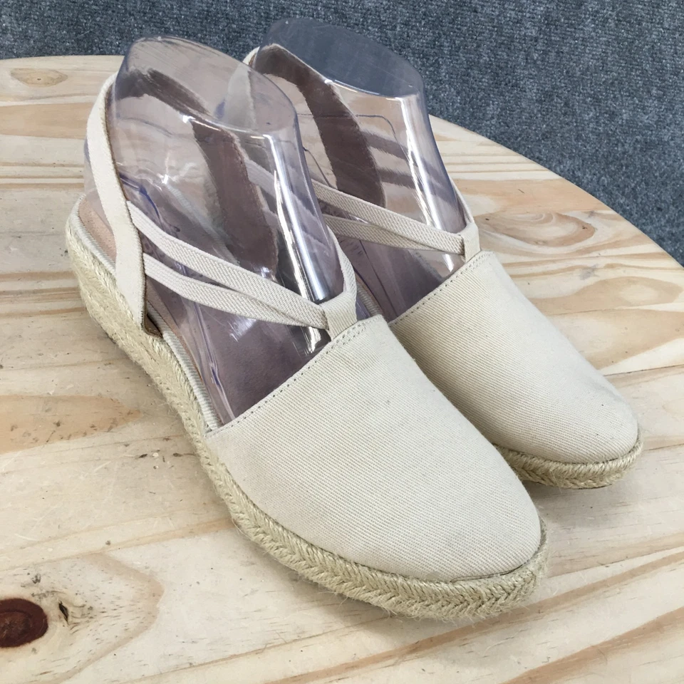 Sandalias LifeStride para mujer 7,5 M beige Katrina 2 alpargatas cuña con tira trasera Foto 4 de 4