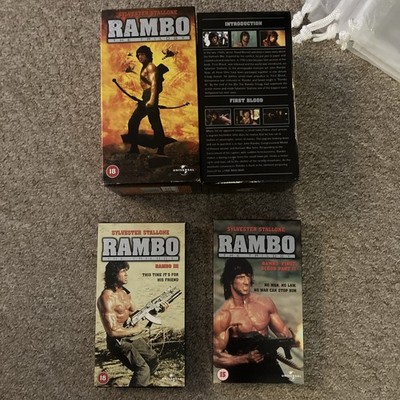 Rambo The Trilogy - Sylvester Stallone VHS First Blood, First Blood 2, Rambo 3