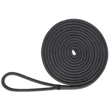 BoatTector 5/8 in.x25ft.Double Braid Nylon Dock Line in Black