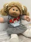 MINT 1988 Cabbage Patch Kids #5 Poodle Ponies Girl Doll HTF Gray Portrait Dress