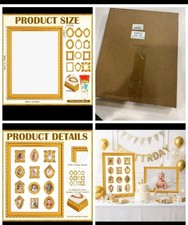 Large My First Year Picture Frame 17.3 x 13.3 Inch Gold 12 mini frames