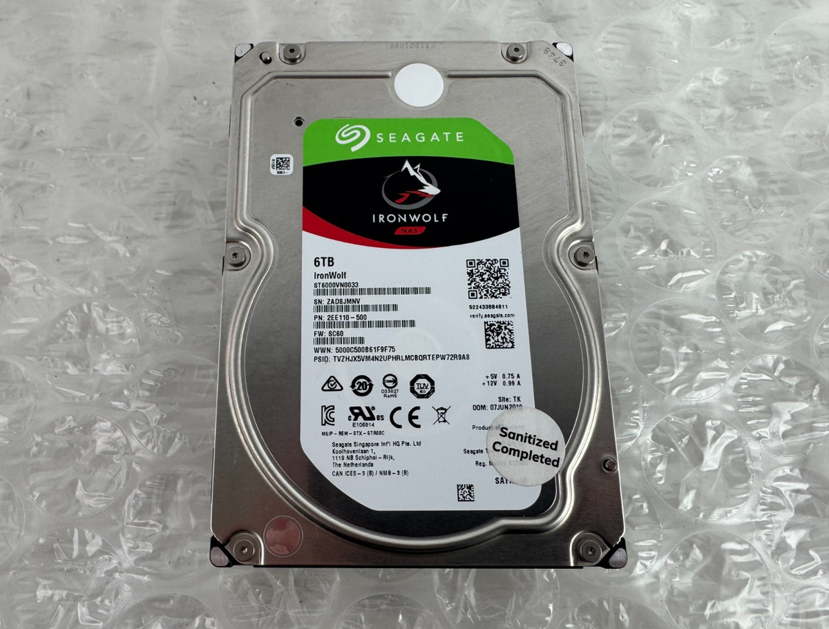 Seagate ST6000VN0033 Iron Wolf 6TB Multimedia Server Storage
