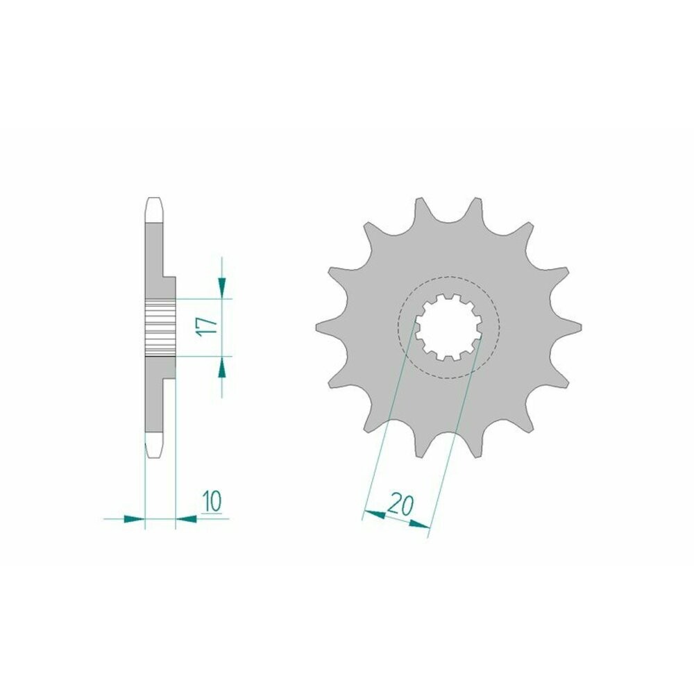 Standard Steel Pinion 94301-Step 520 For Motorcycle Parts Accessories