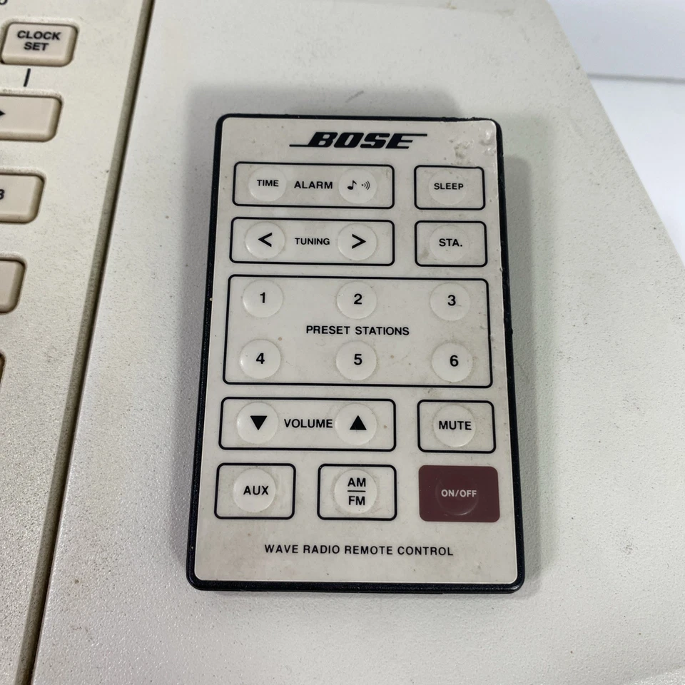 Bose Wave Radio AM FM Model# AWR1-1W with Remote - Tested Working - Cream White - Image 2 of 4