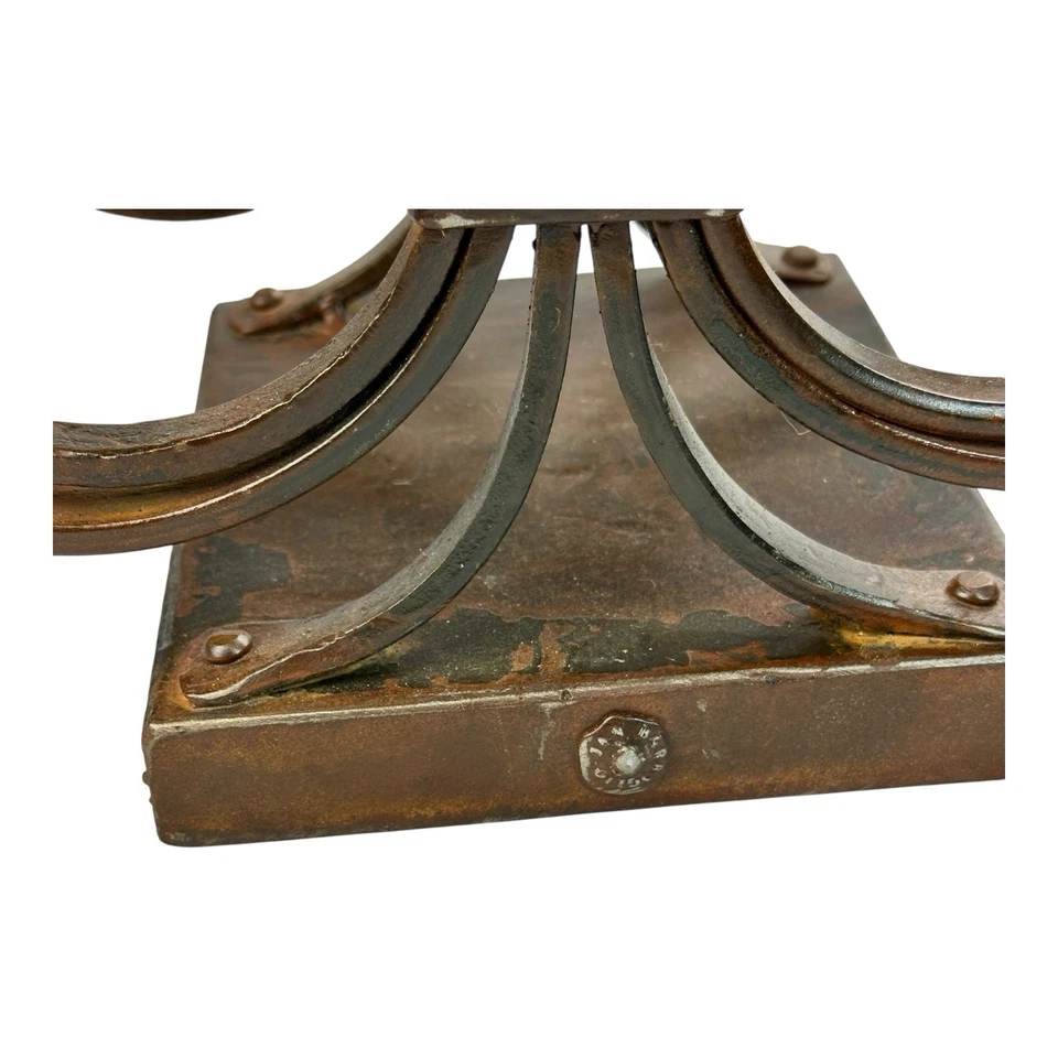 GRANDE PESADO Jan Barboglio Fleur-de-Lis 6 Botellas Estante de Vino LIMITADO RETIRADO 20x21” Foto 3 de 4