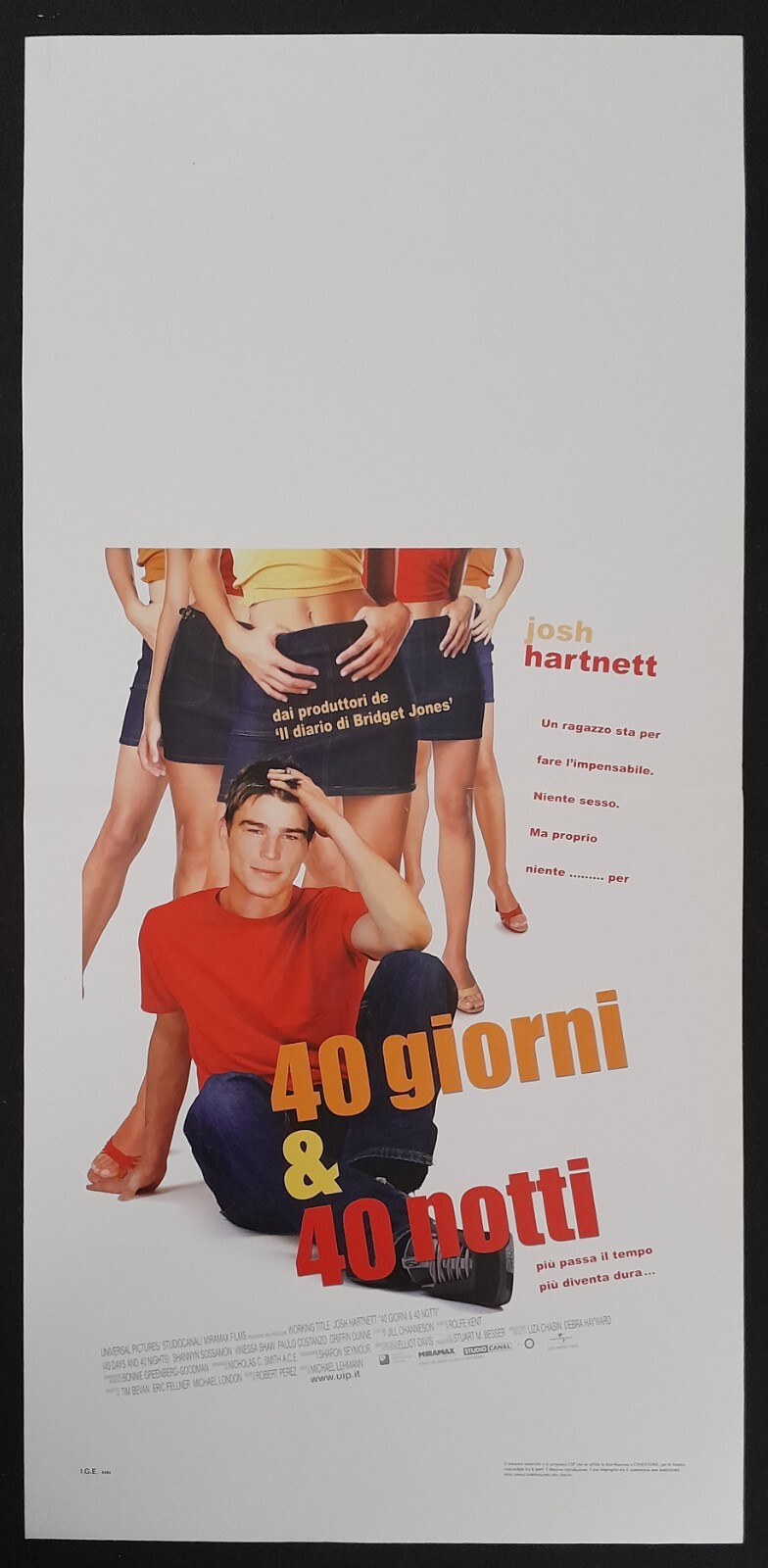 Locandina originale film 40 giorni & 40 notti (2002) - Regia di Michael Lehmann