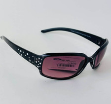 Lunettes De Soleil Womens Sunglasses 100 UVA Protect Rectangular Black w/Stone