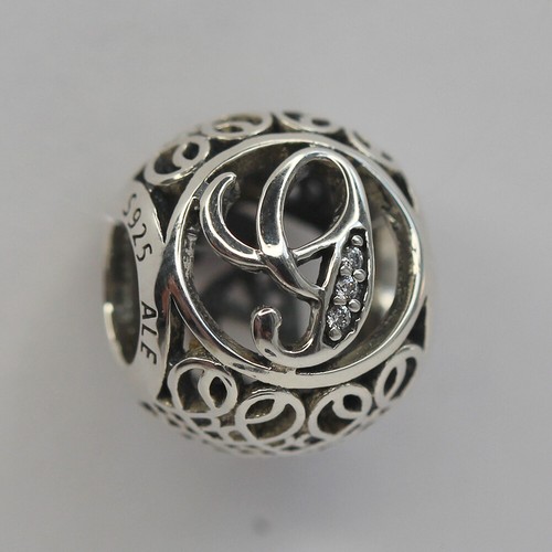 NEW AUTHENTIC PANDORA CHARM VINTAGE LETTERS INITIAL ALPHABET A TO Z W SUEDE POUC - Picture 13 of 50