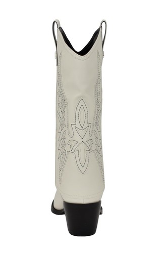 Bota Western GUESS Raegan para mujer blanca talla 10 - Imagen 2 de 8