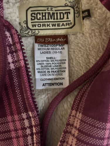 SCHMIDT WORKWEAR WOMENS SHERPA LINED FULL ZIP THICK HOODIE SZ Medium (10-12) - Picture 2 of 4