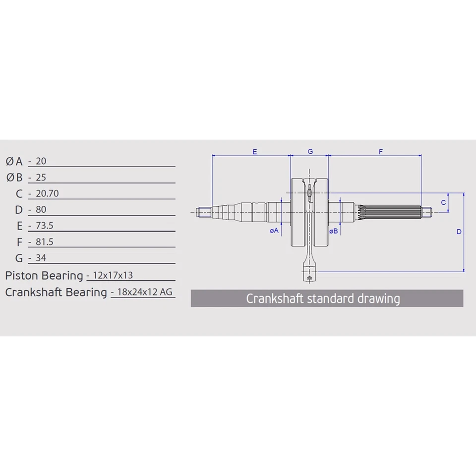 Cigüeñal Kymco Dink Clásico 50 2003>2003 ATHENA - Imagen 2 de 2