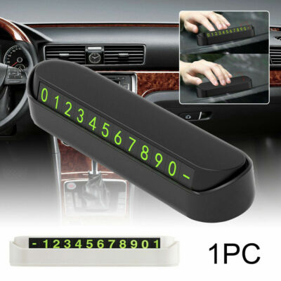 Vehicle Car Temporary Parking Card Phone Number Plate Hidden Drawer Style NEW