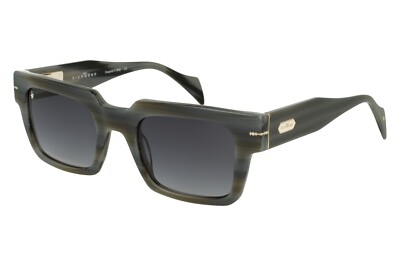 Sonnenbrille Herren Damen Signiert John Richmond Farbverlauf Gläser Quadratisch Grau