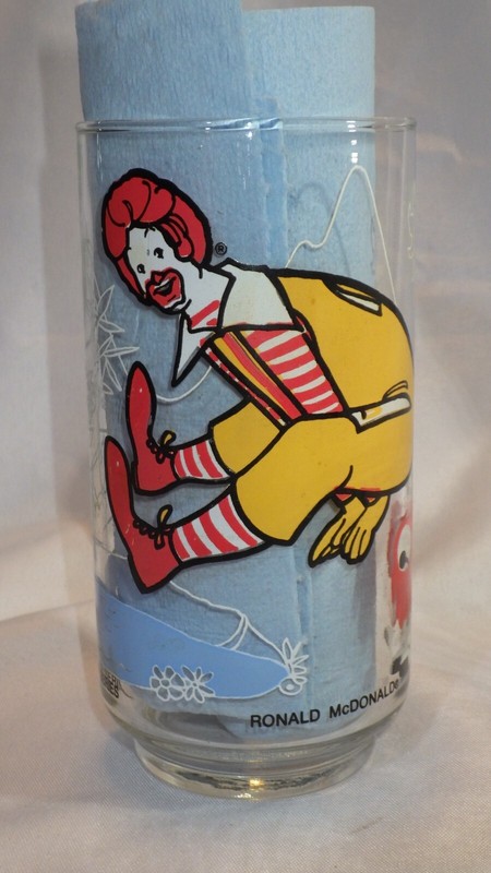 1977 McDonaldland Action Series McD's Ronald McDonald Promo Drinking Glass - b2