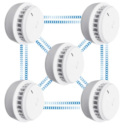 NOTIFIER 1-10x Rauchmelder mit Batterien Feuerwarnung Feuermelder Brandmelder Alarm Set