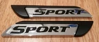 Pair Quality 3D METAL SPORT Logo Car Sticker Rear Trunk Emblem Badge Decal Black