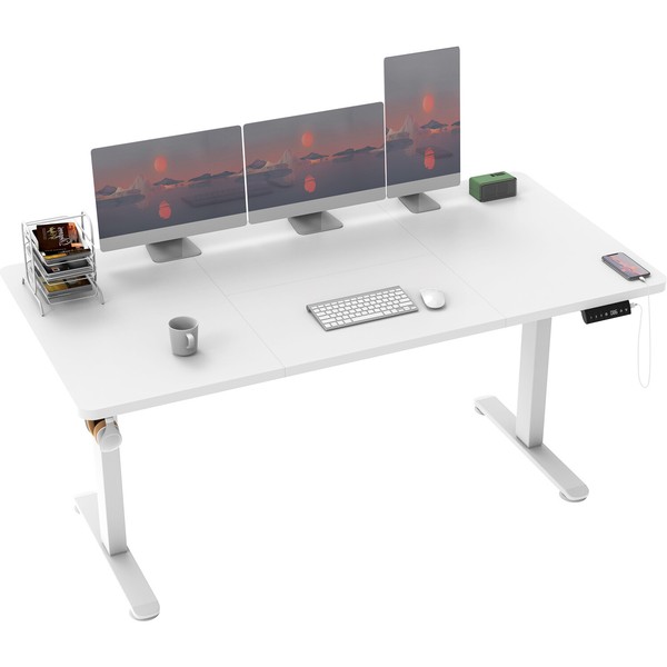 Gunji HöHenverstellbarer Schreibtisch Stehschreibtisch Elektrisch 140X70Cm-image