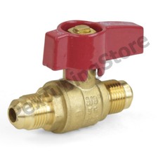 3/8" Flare Brass Gas Shut-Off Ball Valve, Natural-NG or Propane-LP, CSA Approved