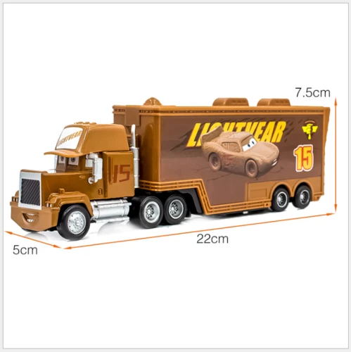 Paquete de 2 coches Disney Pixar Nº15 Muddy McQueen Mack camión + coche 1:55 juguetes diecast Foto 4 de 4