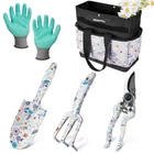 WORKPRO 5PCS Garden Tool Set with Tool Bag Heavy Duty Gardening Hand Tool Set