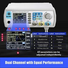 Seesii DDS Signal Generator Counter 60MHz 200MSa/s Dual-Channel Frequency Meter