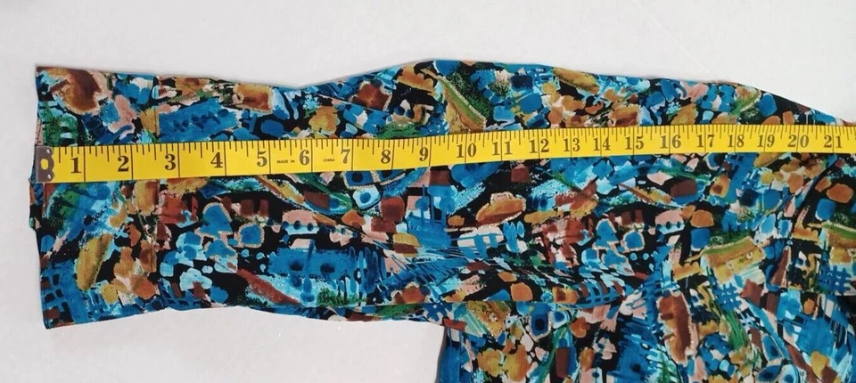 Blusa Camisa Ciervo Blanca Mujer 4X Plus 26W 28W Brillo Fiesta Colorida Manga 3/4 Foto 4 de 4