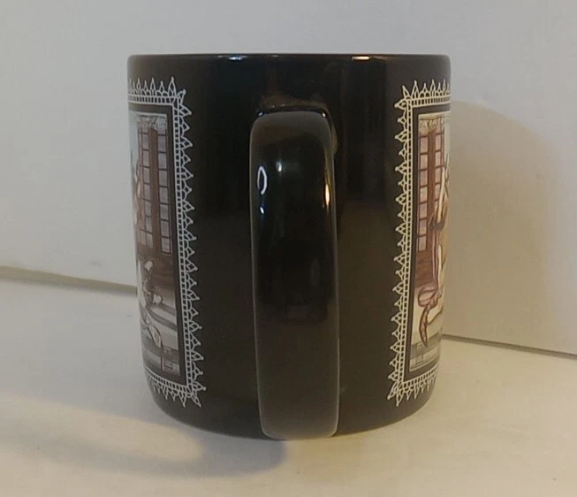 Taza de café Sue Wall All Over Cat 1996 con temática, taza de Giftcraft Foto 4 de 4