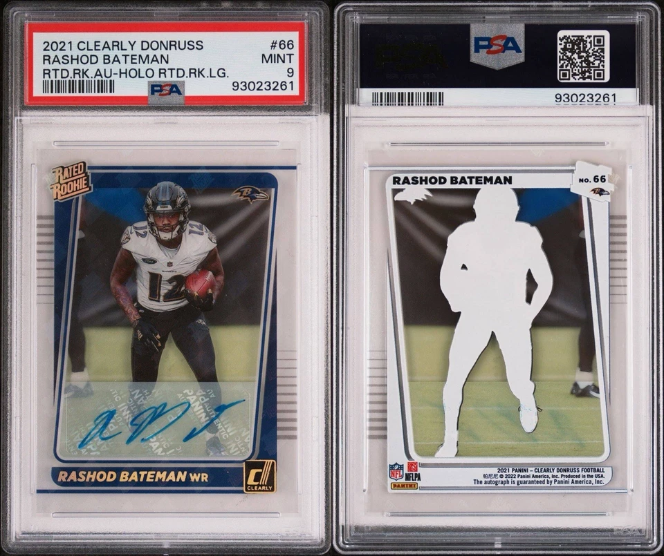 2021 PANINI CLEARLY DONRUSS RATED ROOKIE AUTOGRAPH-HOLO RATED ROOKIE LOGO PSA 9 - Image 3 of 4