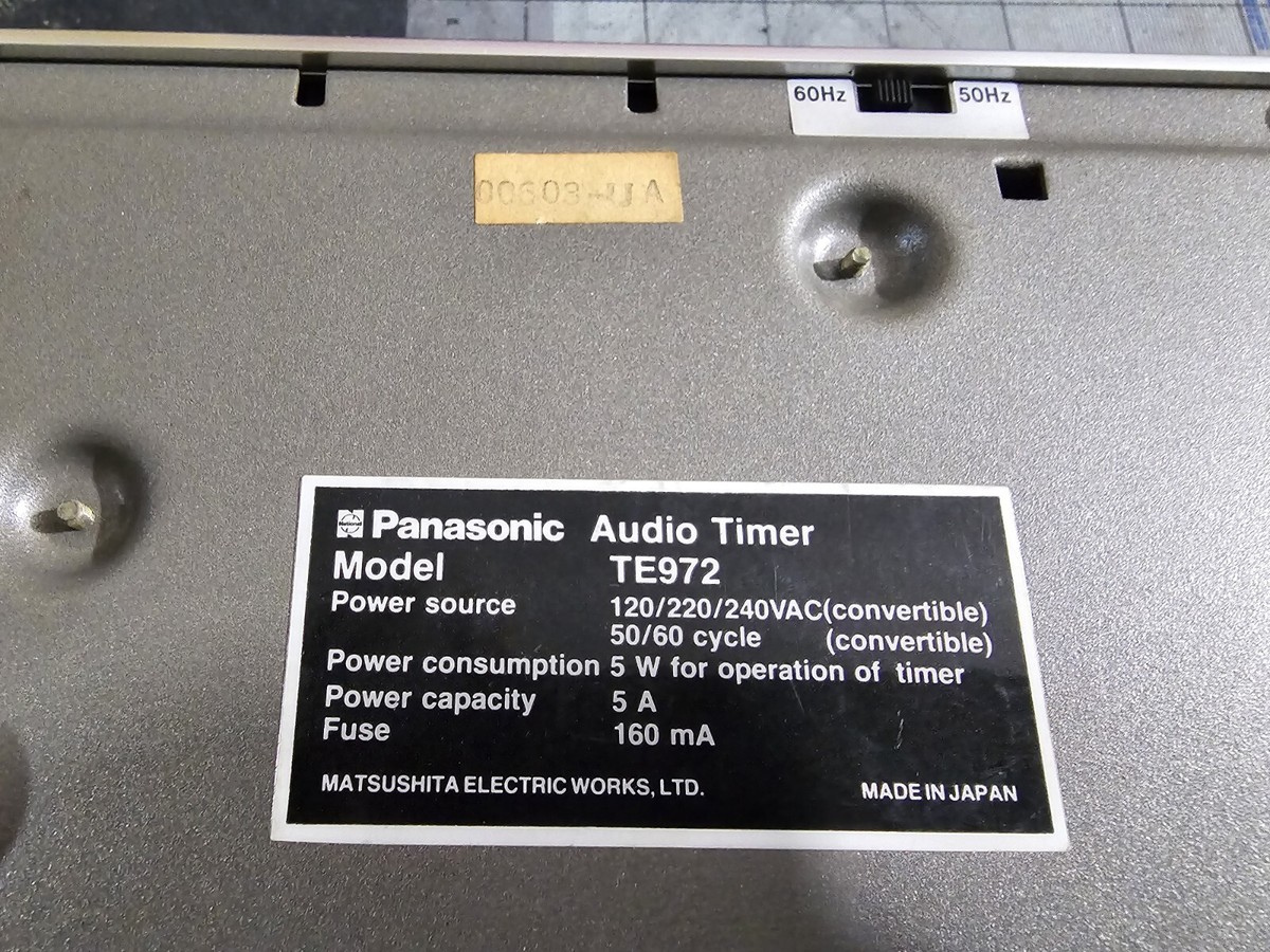 Vintage National Audio Timer TE 97 Japan | eBay
