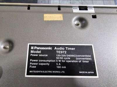 Vintage National Audio Timer TE 97 Japan | eBay