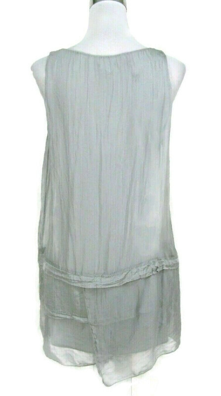 h trend silk dress H Trend 100% Silk Lace High-Low Slip Dress Made in Italy Rose/Mauve Size L NWT