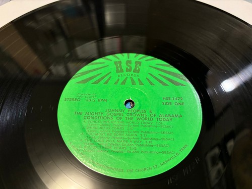 Johnny Peoples And The Mighty Gospel Crowns: Conditions Of The World Today Vinyl - Picture 3 of 6