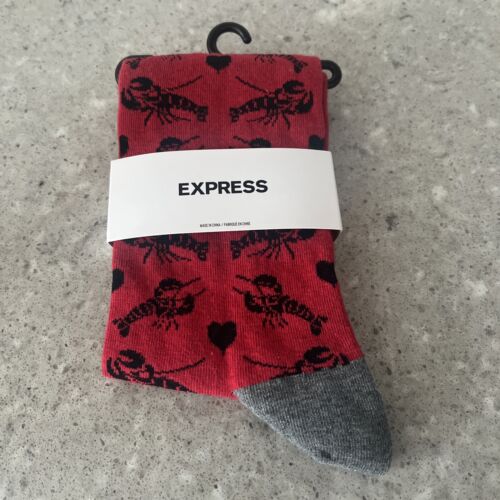 Lobster Heart Love Valentine Express Socks For Men Shoe Sizes 8-13 {Brand New!